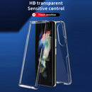 For Samsung Galaxy Z Fold4 Acrylic + TPU Transparent Protective Phone Case(Blue)