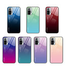 For Xiaomi Redmi Note 10 Pro 4G Global Gradient Color Glass Case(Red Black)