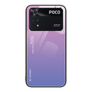 For Xiaomi Poco M4 Pro 4G Gradient Color Glass Case(Pink Purple)