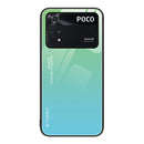 For Xiaomi Poco M4 Pro 4G Gradient Color Glass Case(Green Cyan)