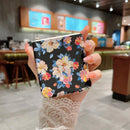 For Samsung Galaxy Z Flip4 Frosted Flower Pattern Protective Phone Case(Apricot Flower)