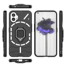 For Nothing Phone 1 PC + TPU Shockproof Protective Phone Case with Magnetic Ring Holder(Black)