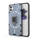 For Nothing Phone 1 PC + TPU Shockproof Protective Phone Case with Magnetic Ring Holder(Navy Blue)