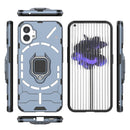 For Nothing Phone 1 PC + TPU Shockproof Protective Phone Case with Magnetic Ring Holder(Navy Blue)