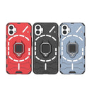 For Nothing Phone 1 PC + TPU Shockproof Protective Phone Case with Magnetic Ring Holder(Red)
