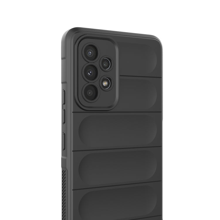 For Samsung Galaxy A53 Magic Shield TPU + Flannel Phone Case(Dark Grey)