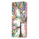 For OPPO A57 4G Colored Drawing Pattern Leather Phone Case(Tree Life)
