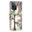 For OPPO A57 4G Colored Drawing Pattern Leather Phone Case(Tree Life)