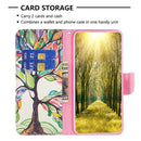 For OPPO A57 4G Colored Drawing Pattern Leather Phone Case(Tree Life)