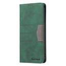 For Realme C30 Magnetic Splicing Leather Phone Case(Green)