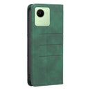 For Realme C30 Magnetic Splicing Leather Phone Case(Green)