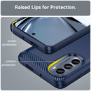 For Motorola Moto G62 5G Brushed Texture Carbon Fiber TPU Phone Case(Blue)