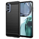 For Motorola Moto G62 5G Brushed Texture Carbon Fiber TPU Phone Case(Black)
