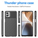 For Motorola Moto G32 Thunderbolt Shockproof TPU Protective Soft Phone Case(Black)