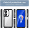 For Asus ZenFone 9 Colorful Series Acrylic + TPU Phone Case(Black)