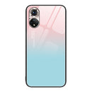 For Honor 50 Colorful Painted Glass Phone Case(Blue Sky)