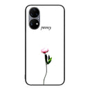 For Huawei P50 Pro Colorful Painted Glass Phone Case(A Flower)