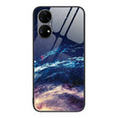 For Huawei P50 Pro Colorful Painted Glass Phone Case(Starry Sky)