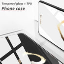 For Huawei P50 Pro Colorful Painted Glass Phone Case(Red Heart)