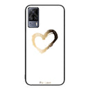 For vivo S9e Colorful Painted Glass Phone Case(Golden Love)