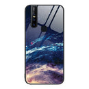 For vivo V15 Colorful Painted Glass Phone Case(Starry Sky)