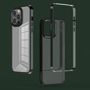 3 in 1 Electroplated Frame Phantom Phone Case For iPhone 14 Pro(Green)