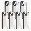 3 in 1 Electroplated Frame Phantom Phone Case For iPhone 14 Pro(Blue)