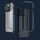 For iPhone 12 Pro Max 3 in 1 Electroplated Frame Phantom Phone Case(Blue)