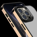 For iPhone 12 Pro Max 3 in 1 Electroplated Frame Phantom Phone Case(Blue)