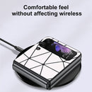 For Samsung Galaxy Z Flip4 Leather Shockproof Protective Phone Case(White Spider Net Texture)