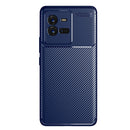 For vivo iQOO 10 Pro Carbon Fiber Texture Shockproof TPU Phone Case(Blue)