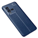 For vivo iQOO 10 Litchi Texture TPU Shockproof Case(Navy Blue)