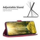 For Motorola Moto G62 Magnetic Buckle Rhombus Texture Leather Phone Case(Red)
