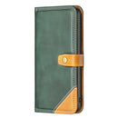 For Motorola Moto G62 Color Matching Double Sewing Thread Leather Phone Case(Green)