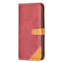 For Motorola Moto G62 Color Matching Double Sewing Thread Leather Phone Case(Red)