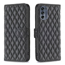 For Motorola Moto G62 Diamond Lattice Wallet Leather Flip Phone Case(Black)