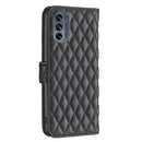 For Motorola Moto G62 Diamond Lattice Wallet Leather Flip Phone Case(Black)