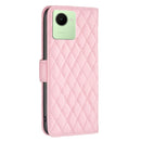 For Realme C30 Diamond Lattice Wallet Leather Flip Phone Case(Pink)