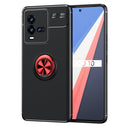 For vivo iQOO 10 Metal Ring Holder TPU Phone Case(Black+Red)