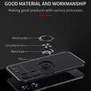 For OPPO A97 5G Metal Ring Holder TPU Phone Case(Black+Red)