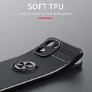 For Realme V20 5G Metal Ring Holder TPU Phone Case(Black+Red)