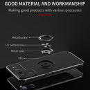 For Realme V20 5G Metal Ring Holder TPU Phone Case(Black+Red)