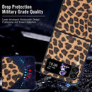 For Samsung Galaxy Z Flip4 Leather Shockproof Protective Phone Case(Brown Leopard Texture)