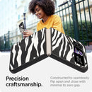 For Samsung Galaxy Z Flip4 Leather Shockproof Protective Phone Case(Black White Strip Texture)