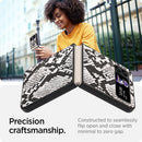 For Samsung Galaxy Z Flip4 Leather Shockproof Protective Phone Case(Snake Texture)