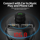 B16 2.4A Dual USB Charger Car Bluetooth Transmitter(Black)