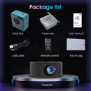 T200 1500LM 1920x1080P LED Mini Projector, US Plug(Black)