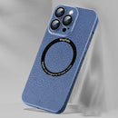 Ice Texture MagSafe Magnetic Phone Case For iPhone 12 Pro Max(Blue)