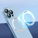 Ice Texture MagSafe Magnetic Phone Case For iPhone 12 Pro Max(Green)