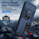 For Samsung Galaxy Z Fold4 PC + TPU Shockproof All Inclusive Phone Case with Holder(Blue)